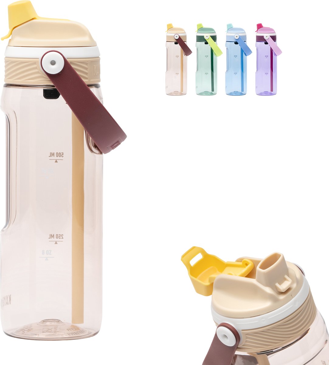 Kambukka Dupla Drinkfles 750 ml - 2-in-1 Waterfles - 100% Lekvrij - Desert Sand