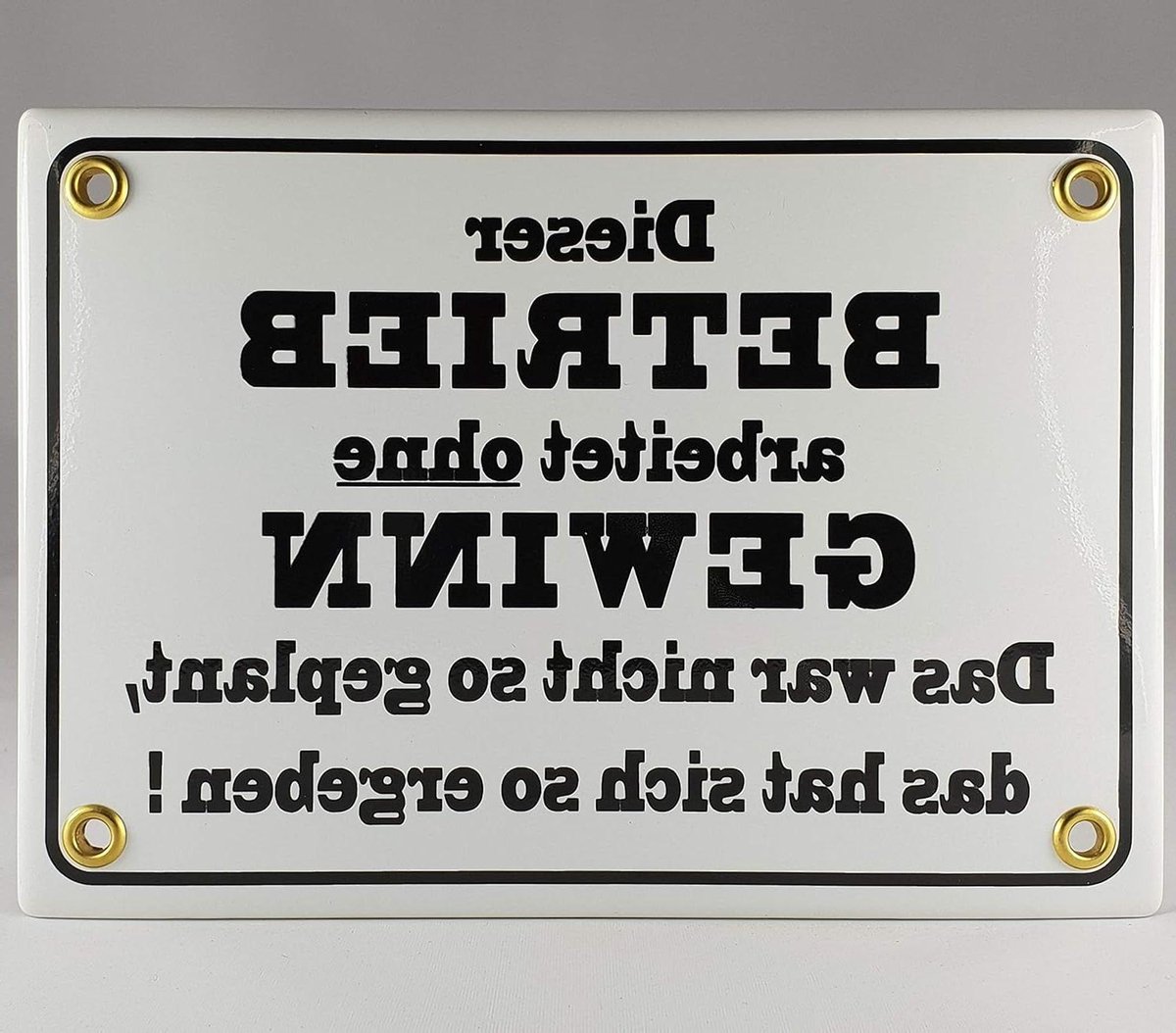 Emaille Bord - Handgemaakt Tekstbord - Tuindecoratie Buiten - Weerbestendig Ontwerp - 17x12cm - Wit