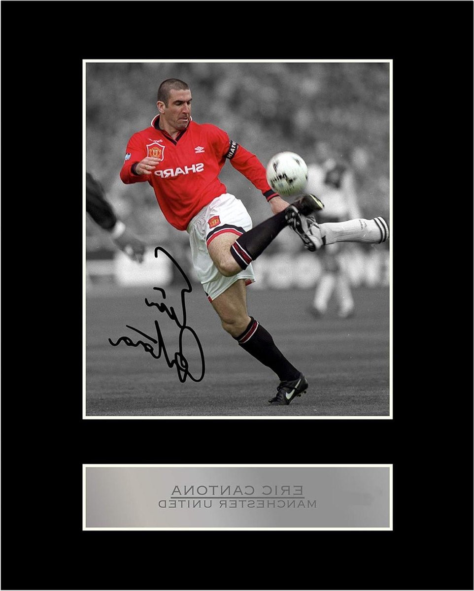 Gesigneerd Fotodisplay - Sport Memorabilia - Woonkamer Decoratie - Professioneel Gemonteerd - 25 x 20 cm - Zwart