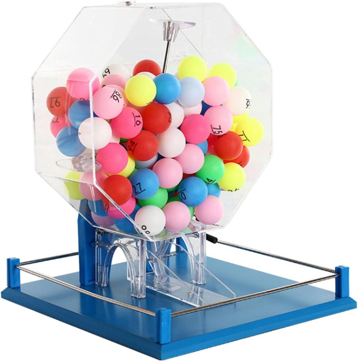 Bingo Set - Loterij Machine - Feesten Organiseren - Automatische Bal Selectie - 100 Ballen - Transparant