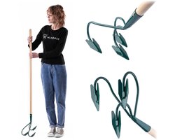 KADAX bebouwer, tuinklauw, tuinhak voor het losmaken van de grond, cultivator voor tuin, metalen…