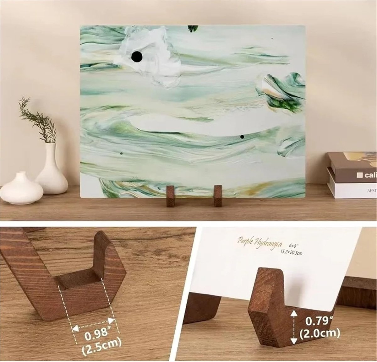 Kookboekhouder - Boeken Houder - 10.2x16.5x15.2cm - Multifunctionele Boekenstandaard - Kookboekhouder - Kookboek Standaard - Compact en Duurzaam - Universeel - Hout - bruin - Kookboek Standaard - Boekensteun — cadeau in Cadeau-ideeën - foto 6