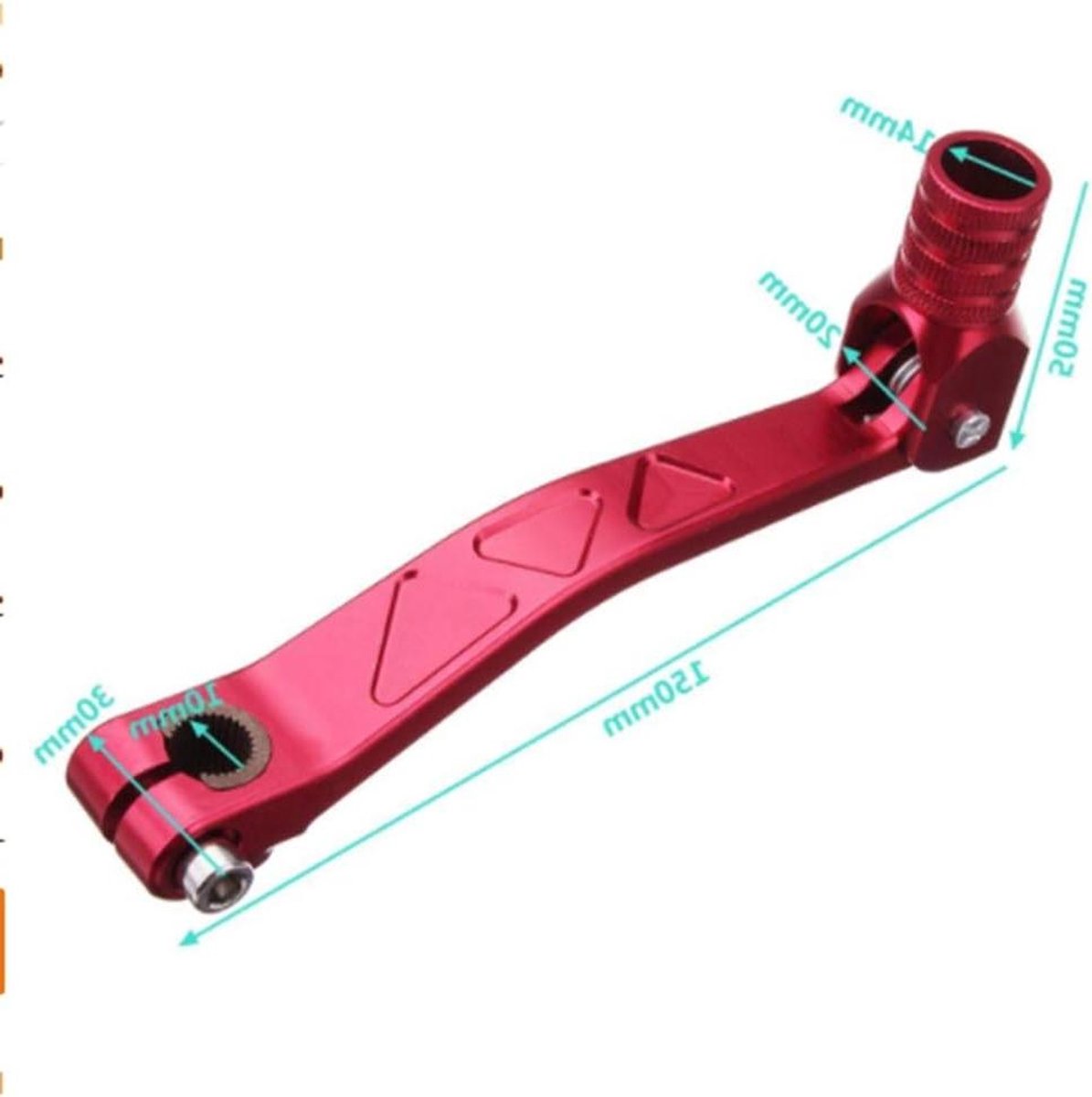 Versnellingshendel Motorfiets - Schakelpedaal Aluminium - Motor Rijden - CNC Gemaakt - 150 mm Lengte - Rood