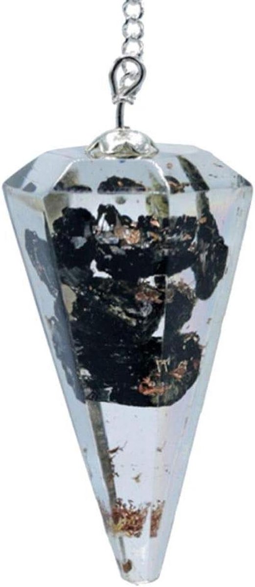 Pendel Edelsteen - Toermalijn Orgone - Energie Balans - Handgemaakt Kristal - 5 cm - Multi