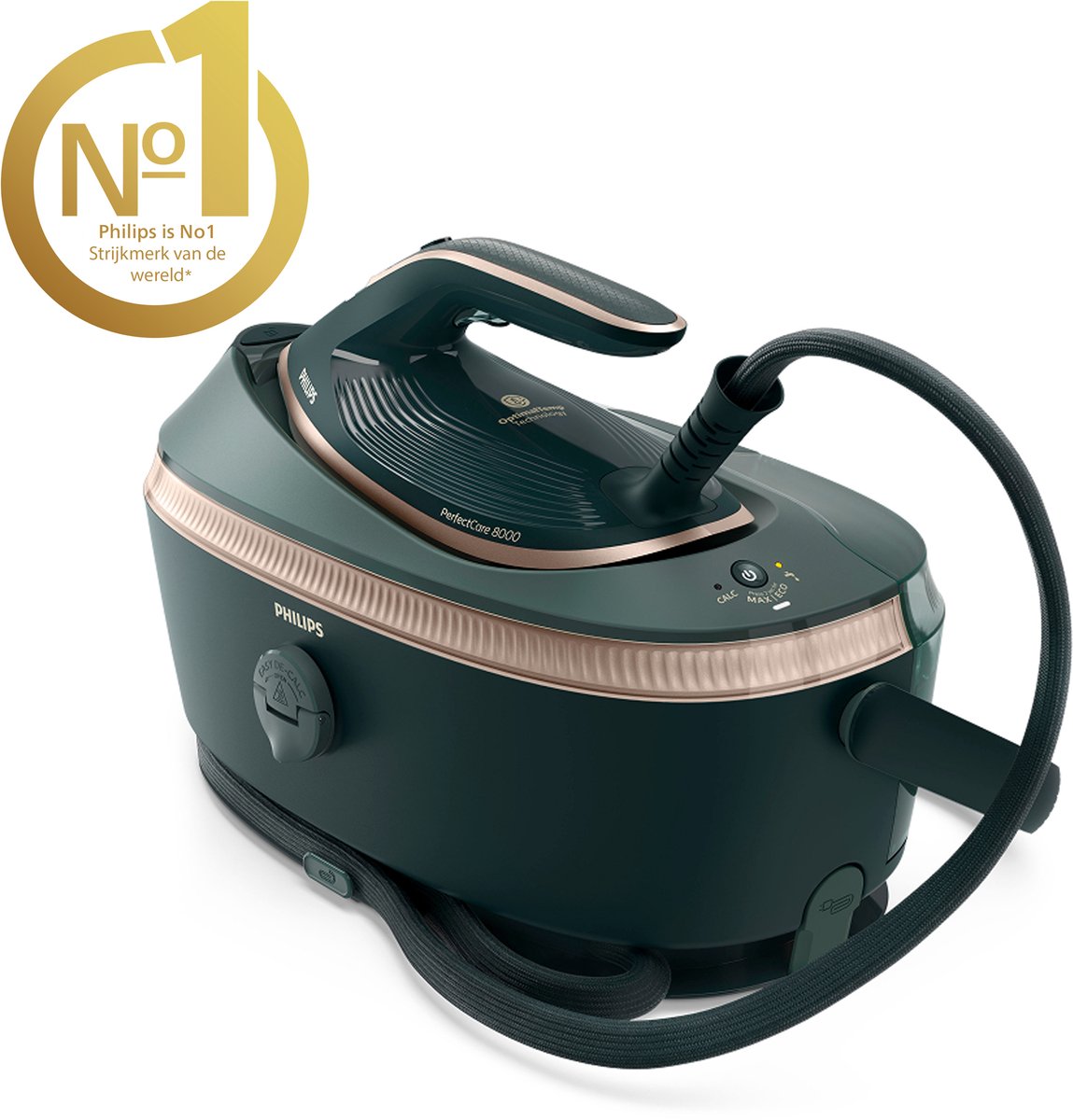 Philips PerfectCare 8000 Serie Stoomgenerator – Tot 210 g/min TurboPower Stoom - 750 g Stoomstoot - Geen Schroeiplekken (OptimalTEMP) - 1,4L Afneembaar Reservoir - Automatisch & Verticaal Stomen - PSG8200/70 thumbnail 2