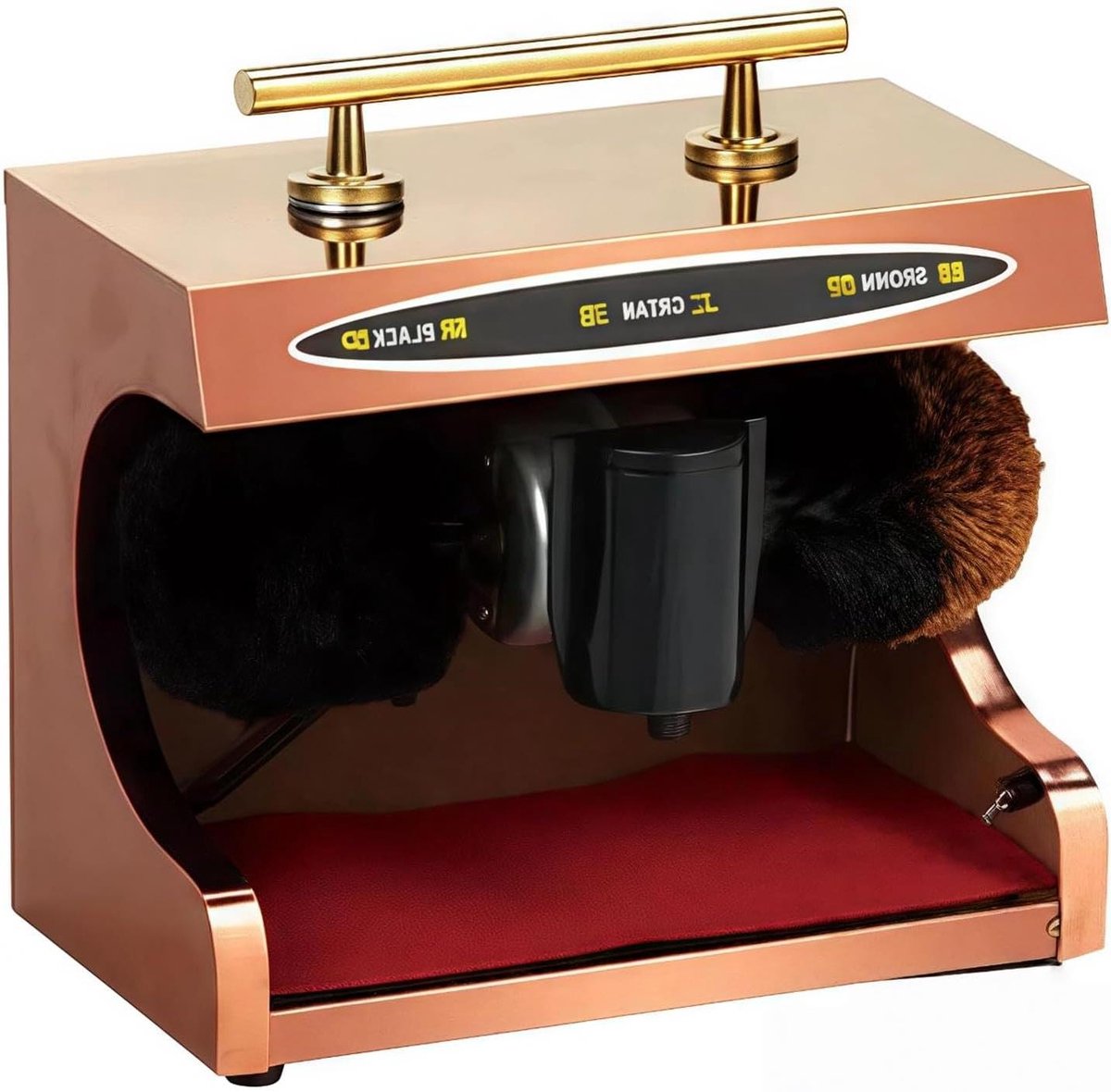 Elektrische Schoenreiniger - Automatische Poetsmachine - Schoenen Glanzend Houden - Dubbel Borstelsysteem - 100W Vermogen - Roségoud