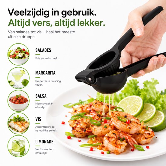 BOTC Citroenpers - Large Limoenpers - Handcitruspers - Citrusknijper - Handpers - Fruitpers - Zwart van Merkloos — afbeelding 2