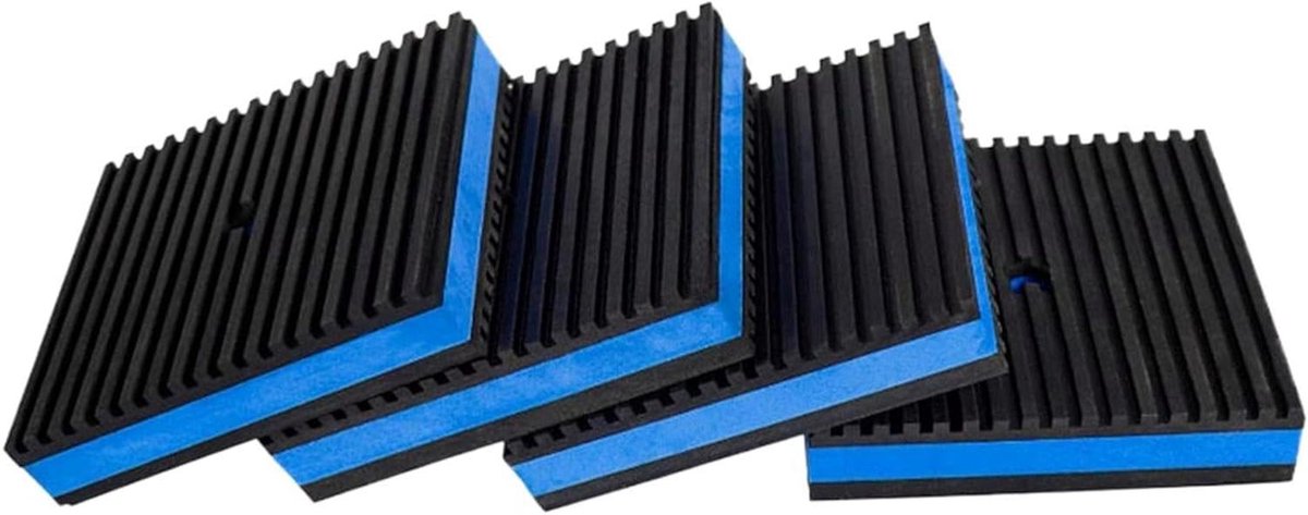 Anti-trillingsmatten - Schokdempers - Apparaten Stabiliseren - Vochtbestendig EVA - 4 stuks - Zwart