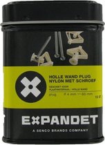 Expandet Holle wand plug nylon met schroef 4x60mm (15st.)