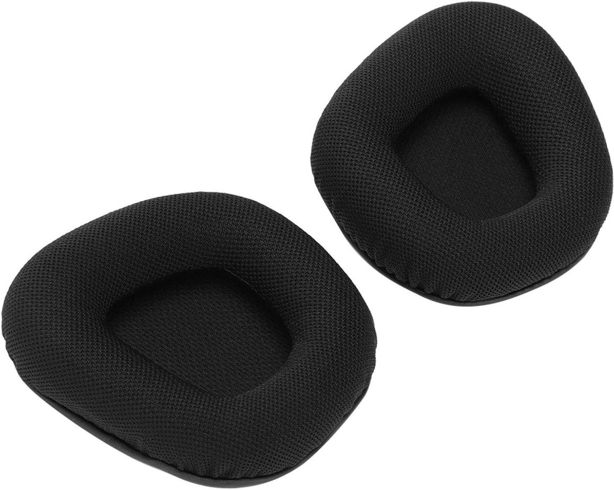 Vervangende Oorkussens - Oorkappen Kussens - Muziek Luisteren - Hoge Kwaliteit Stof - 10x9.5x2.5 cm - Zwart