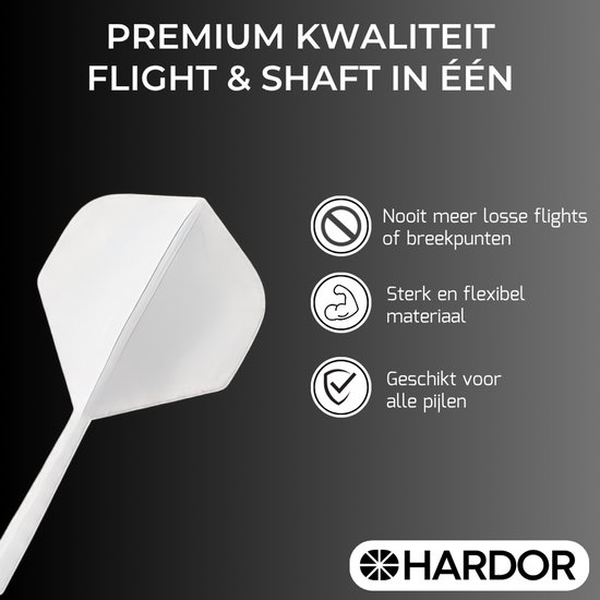 Dart Flight & Shaft Set in-1 - Hoge Kwaliteit Heel Sterk - 6 stuks - In één stuk - Universeel schroefdraad - Geschikt voor soft- & steel-tip darts - Dart flight en shafts in een van Dart — afbeelding 4
