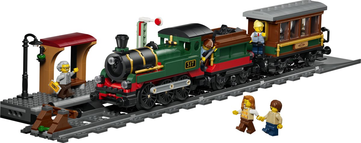 LEGO City Vintage Stoomtrein Trein Speelgoed voor Kinderen van 7 Jaar en Ouder - 60511 — afbeelding 4