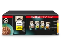 Sheba Nourriture pour chat - Délicatesses - Volaille en Gelée - Mega-Pack 40x85g