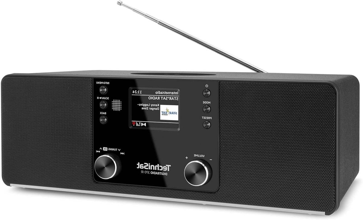 Digitale Radio - Stereo Internetradio - Muziek Luisteren - Draadloos Laden - 35 x 12 x 21 cm - Zwart