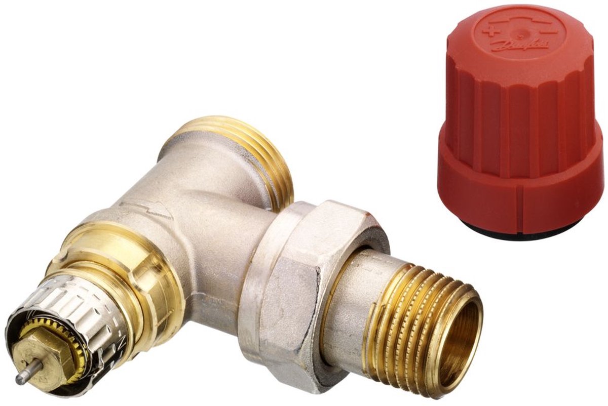 Danfoss Klephuis RA-N 15 G 3/4 AG, Hoek, Mat vernikkeld, 013G4201