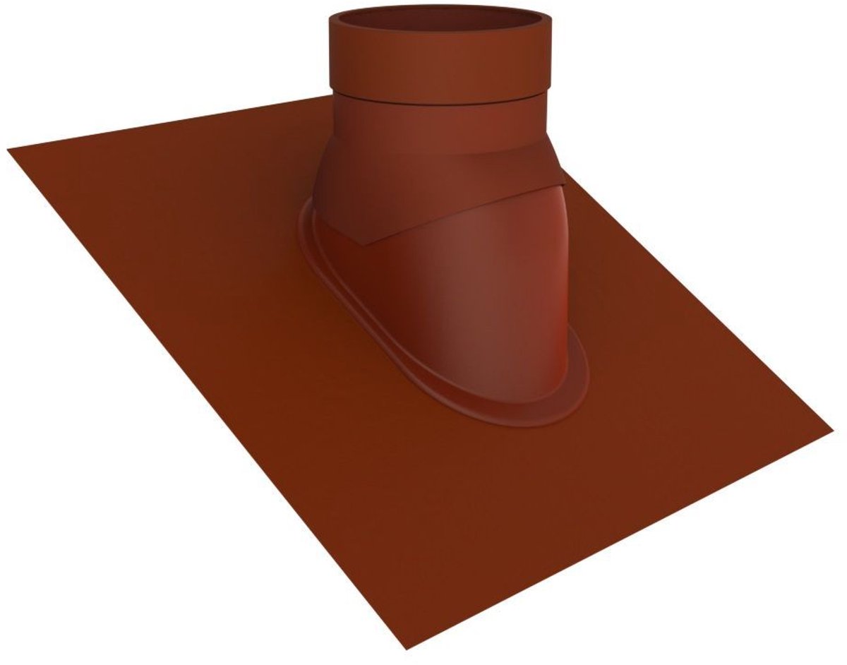 Remeha Loodkraagpan, voor dakdoorvoer, DN 80/125, rood, M87939