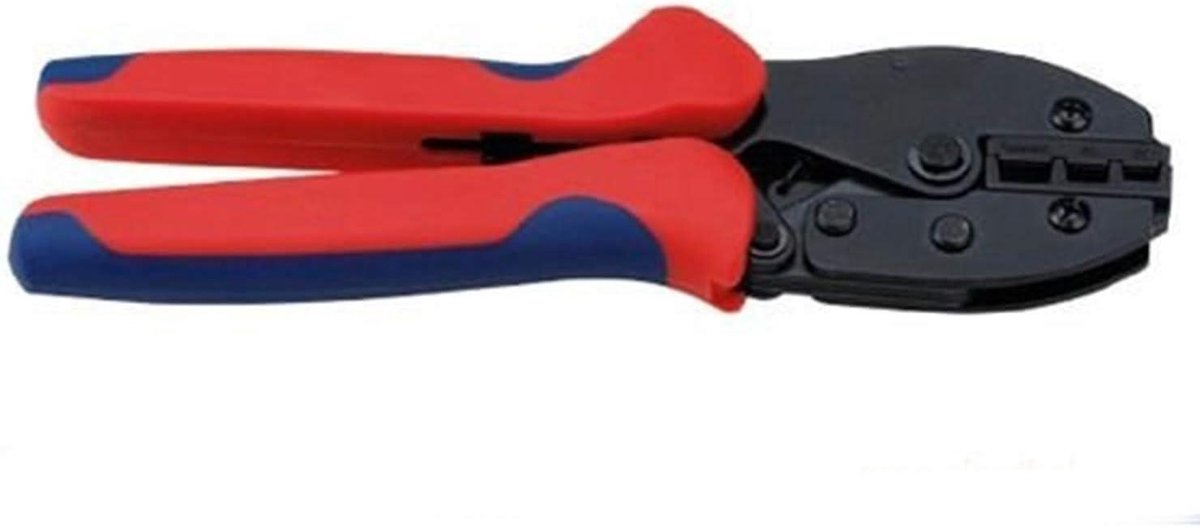 Krimptang Adereindhulzen - Tang Aansluitingen - Elektrische Verbindingen - Gehard Staal Bekken - 25-50mm² - Rood Blauw