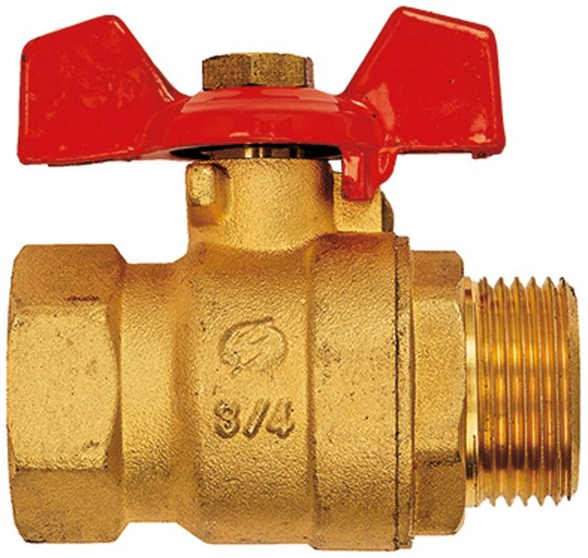 Flamco Kogelkraan 3/4 inch IG x 3/4" AG, M61971.3