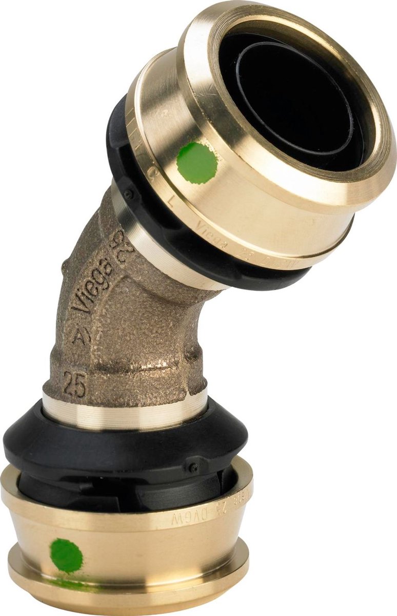 Viega Raxofix-bocht 45 graden, d 40mm siliciumbrons Model 5326, 647094