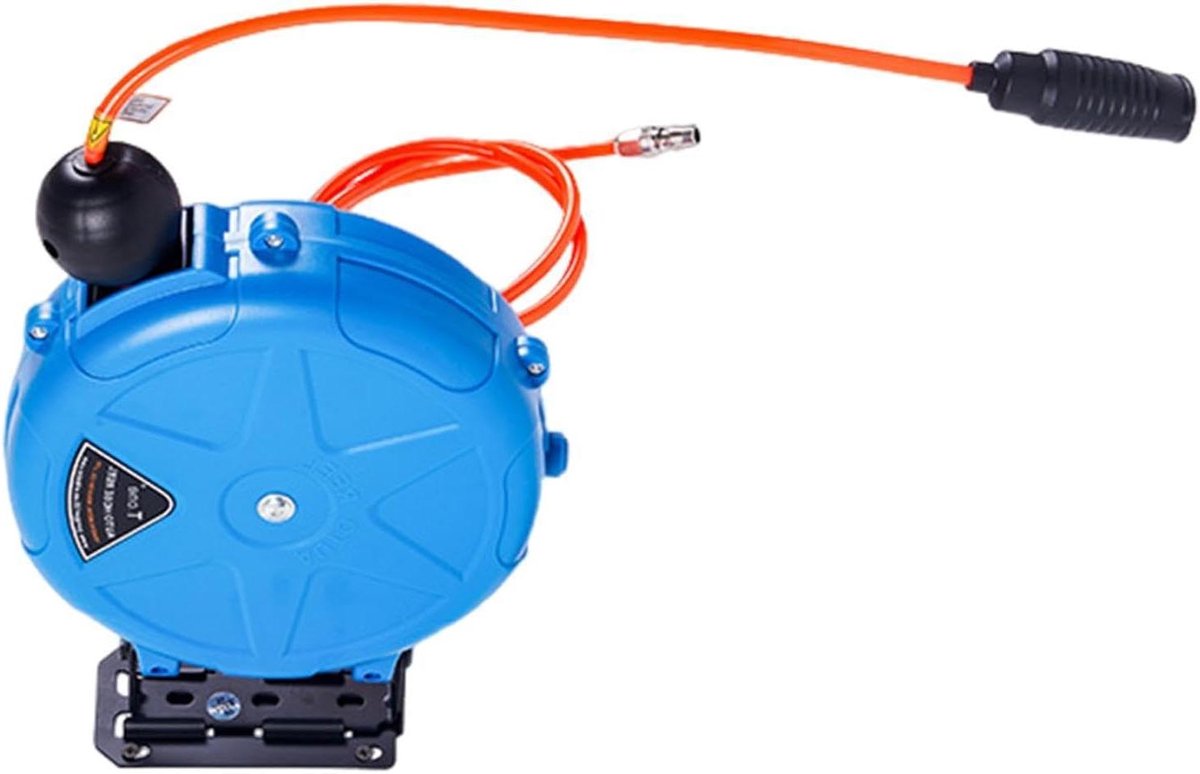 Lucht Haspel - Slang Oproller - Werkplaats Organisatie - Automatische Inhaalfunctie - 10 Meter - Blauw