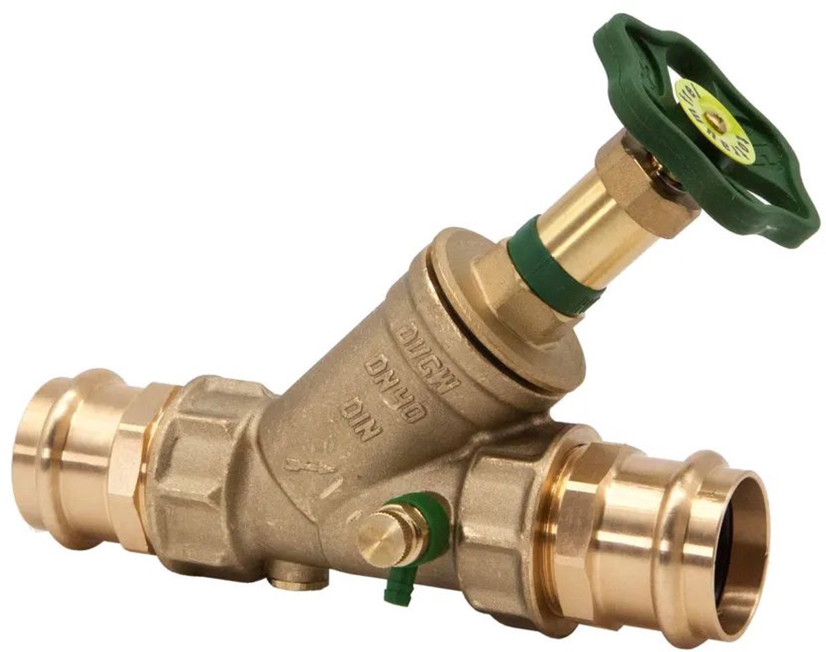 Schlösser Armaturen JS KFR-ventiel met persaansluitung (binnendraad), met aftapping, met niet-stijgende spindel, DN40, persdiameter 42mm, DVGW gekeurd, 0016384200001