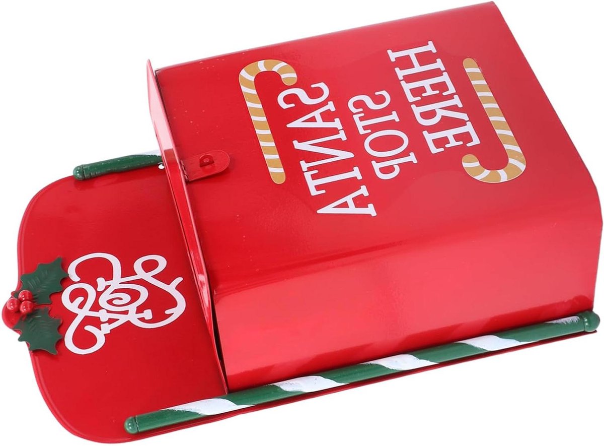 Ipetboom Kerst Kerstman Stop Hier Brievenbus Woondecoratie Hangende Brievenbus Kerst Herinnering Kerstmannen Muurbevestiging Met Klinkslot