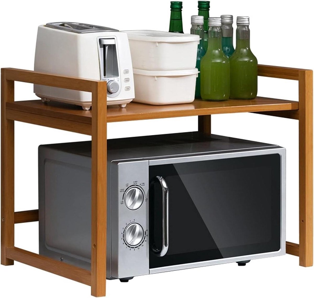Magnetron Rek - Keuken Organizer - Keuken Opbergen - Verdikte Plankkolom - 57x40x44cm - Zwart