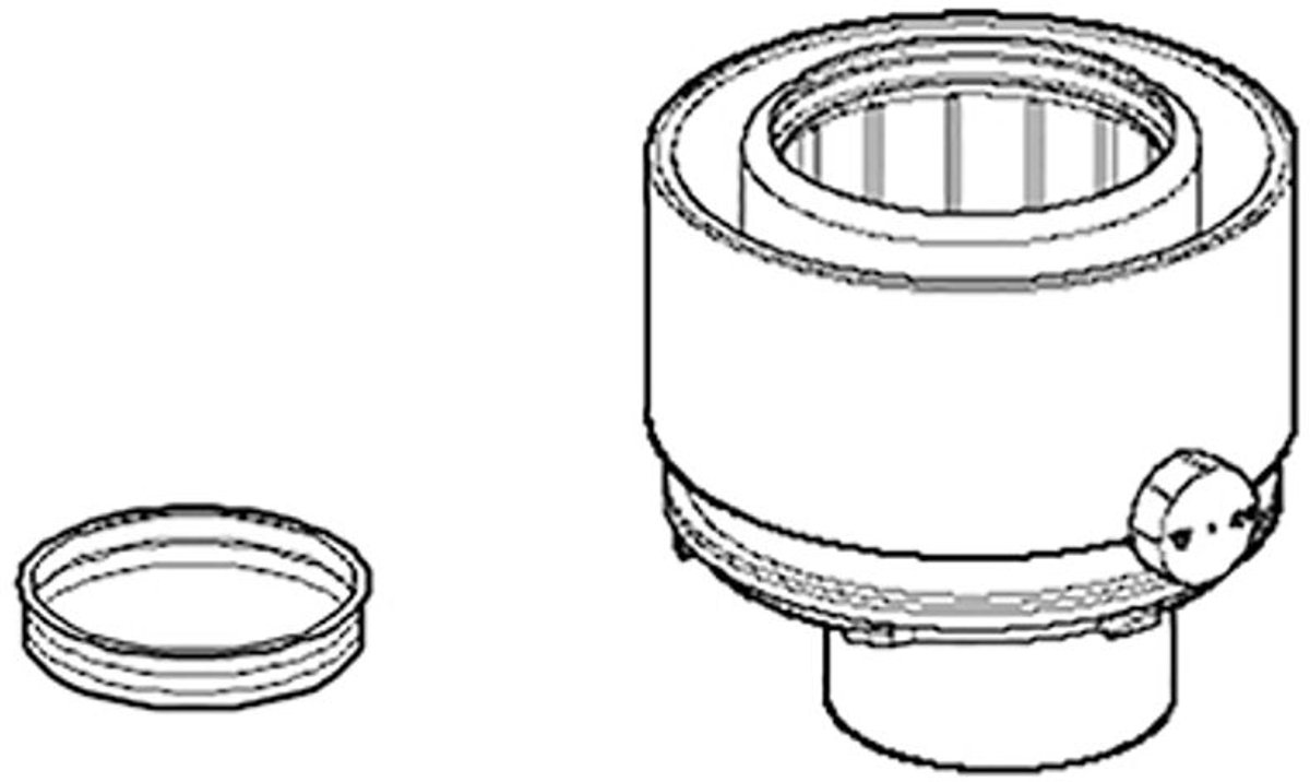 DAIKIN Reductie-testadapter dubbelwandig, DN 60/100 naar DN 80/125, EKHY090717