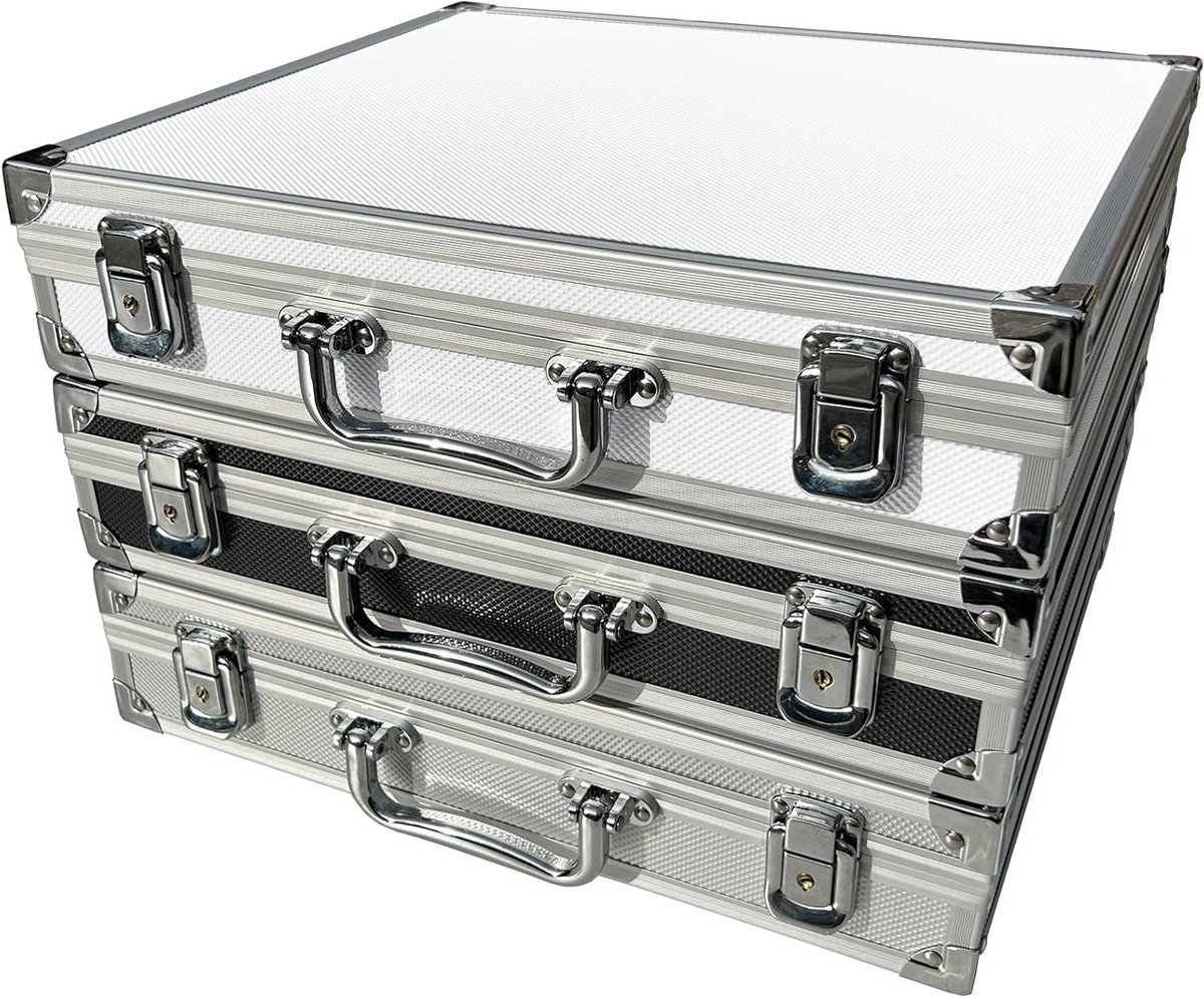 Aluminium Koffer - Opbergkoffer Documenten - Documenten Opbergen - Afneembaar Deksel - 34 x 30 cm - Wit