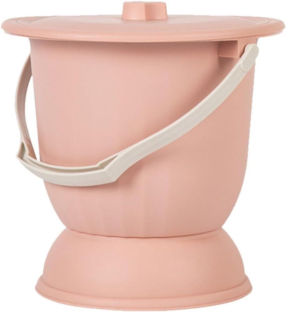 Draagbaar Toilet - Nachtspiegel Potje - Comfortabel Gebruik - Verzegeld Deksel - 25.8 x 27.5 cm - Wit