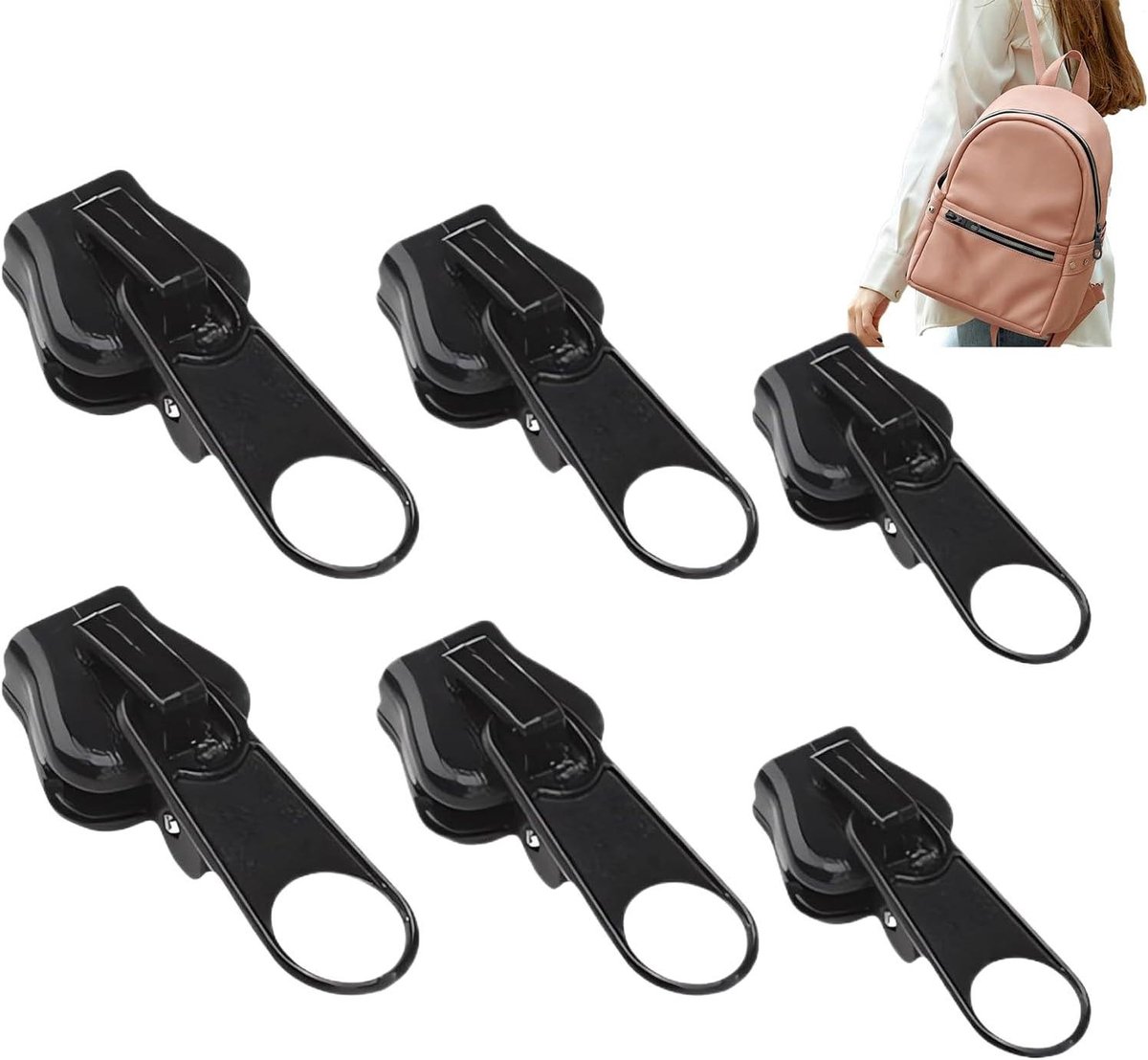 Ritssluiting Reparatie Set - Ritskoppen Onderdelen - Kleding Repareren - Gereedschapsloos Monteren - 6 Stuks - Uniek