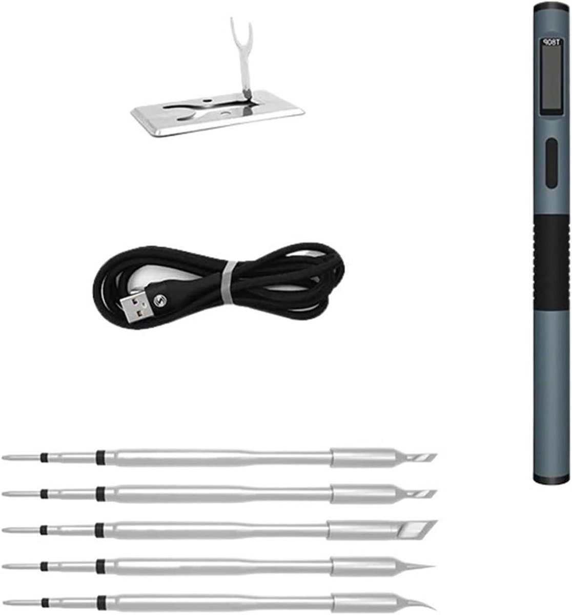 Soldeerbout Set - Digitale Lasstation - Elektronisch Repareren - Snelle Temperatuur - 100W Instelbaar - Zwart