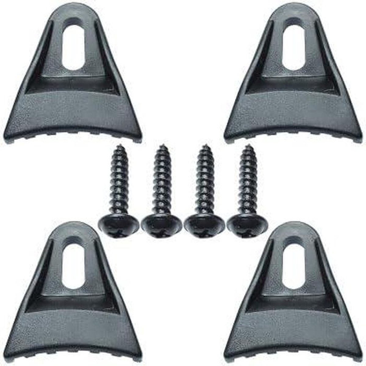Bevestigingsset - Montageklemmen - Bescherming - Inclusief schroeven - 4 stuks - Metaal
