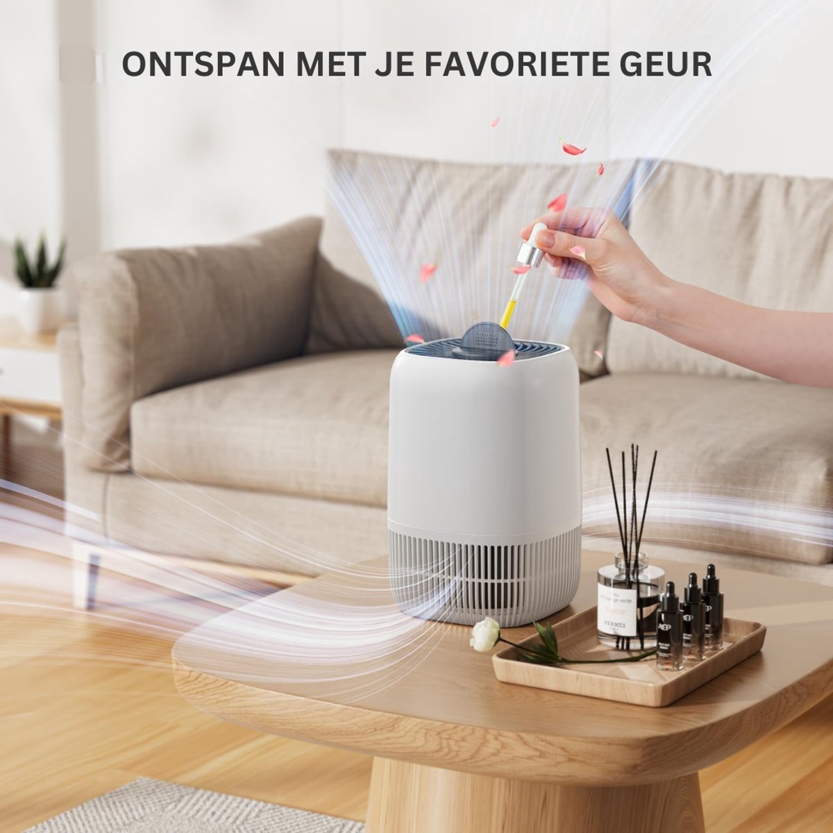 FlexVer® Luchtreiniger Met Hepa Filter - Air Purifier - Lucht Reiniger - Wit – foto 2