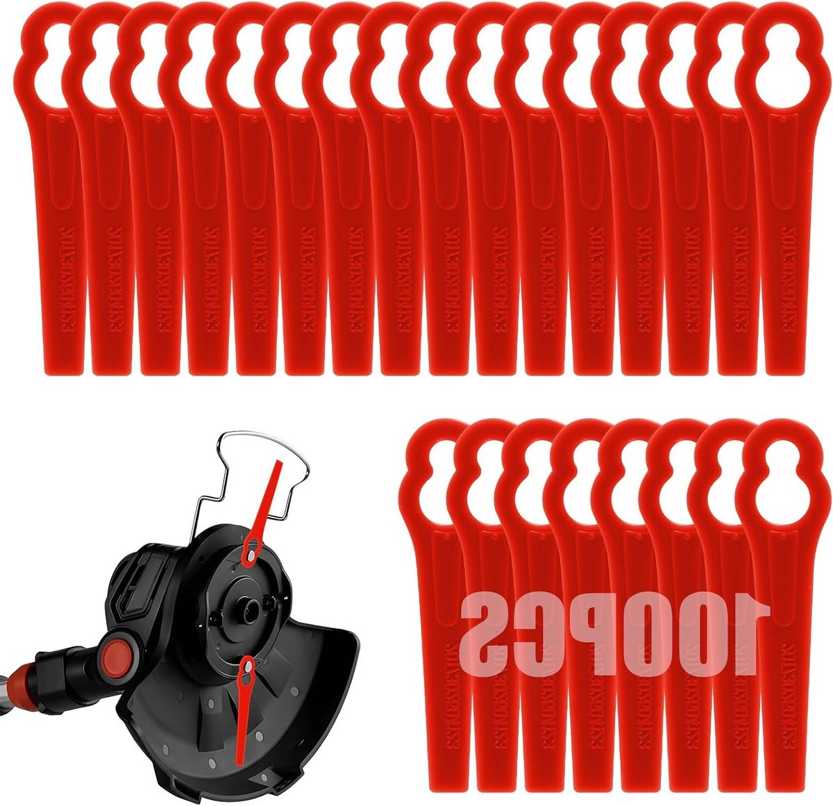 100 Stuks Vervangende Grasmaaier Blades, 83mm Draadloze Grastrimers, Ideaal voor Tuinonderhoud en Grondverzorging