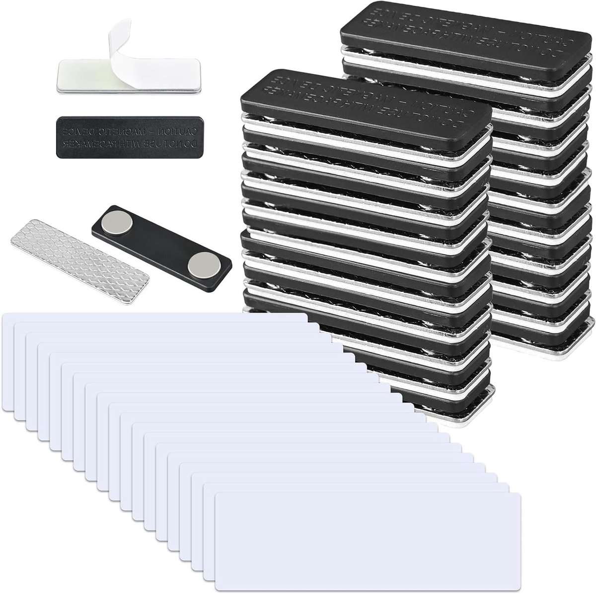 20 Stuks Magnetische Naamtag Houder met Magnetische Achterkant, Herbruikbare Naamlabels voor ID-badge, Accessoires en Bedrijfsidentificatie