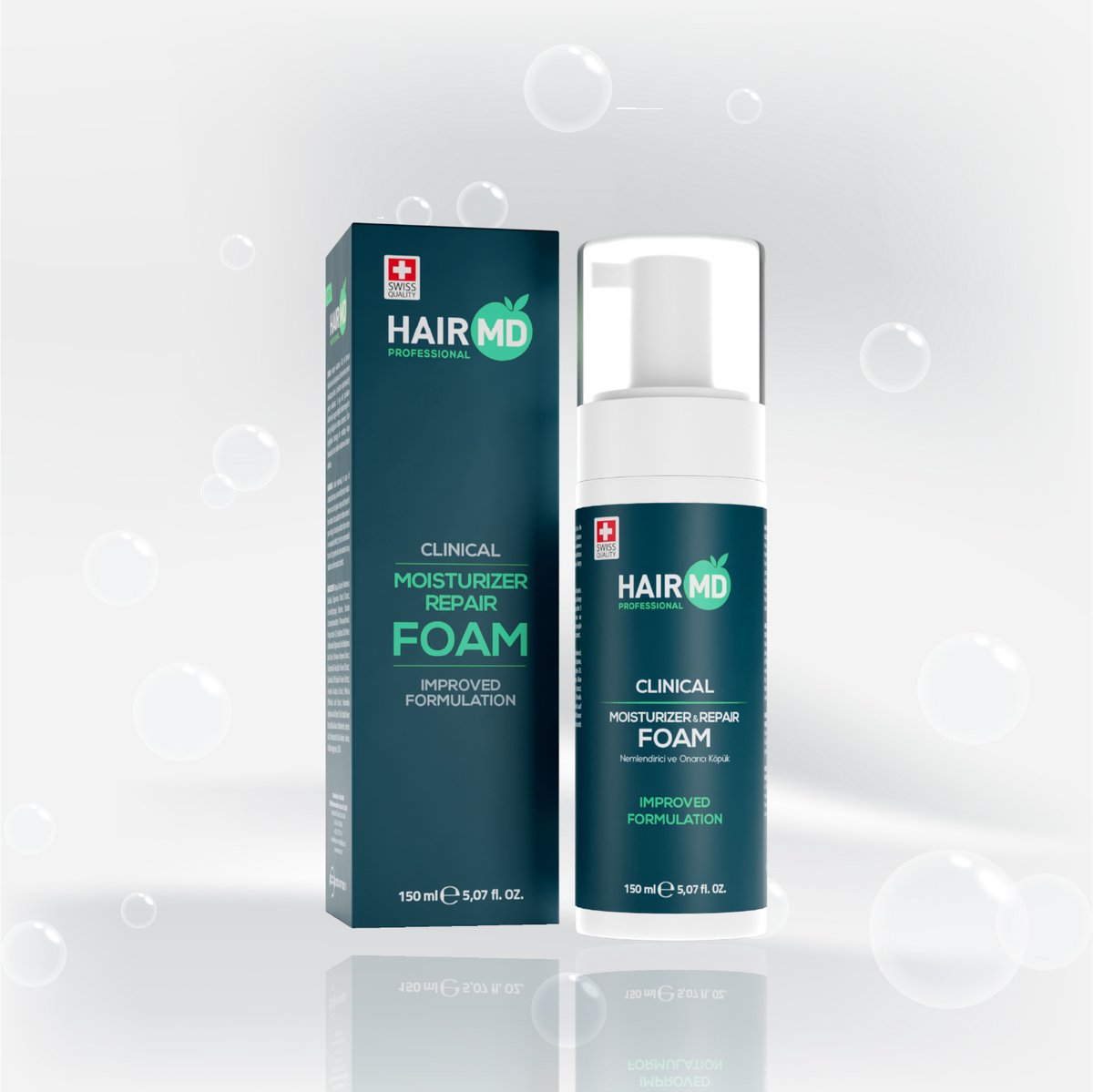 Bol.com HairMD Clinical Repair Foam 150 ml - Anti Haaruitval - Ondersteunend voor Haargroei - Hairtimeistanbul aanbieding