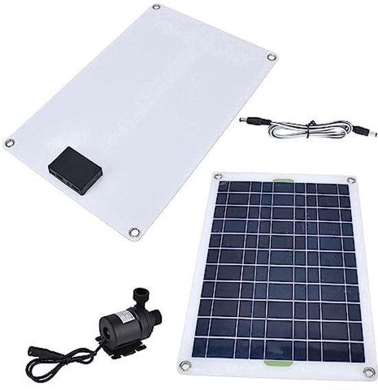 Allecto - Solar Waterpomp Kit - Zonne-energie Vijverpomp - 50W Vermogen - Wit - 800 Liter Per Uur - Duurzaam Materiaal - Geschikt voor Tuin