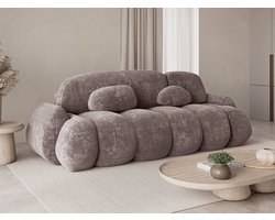 Slaapbank STONE met slaapfunctie - modern design, opbergruimte, vrijstaand, inclusief kussens - bruin (Vibe 28)