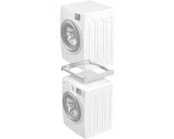 KAD® Stapelkit Wasmachine en Droger - Universeel Tussenstuk - Wasmachine Verhoger - Wit - 60cm x 55cm x 8cm