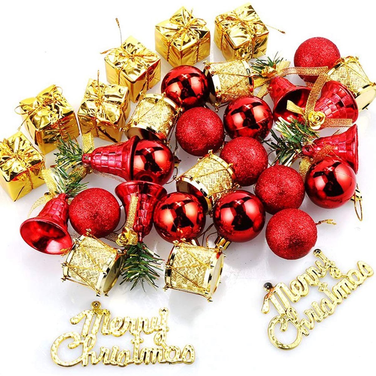 Virtubuy - Mini Christmas Ball - Kerstballen - Shatterproof Ornamenten - Rood - Decoratie voor Kerstmis - Perfect voor Feestdagen en Gebeurtenissen