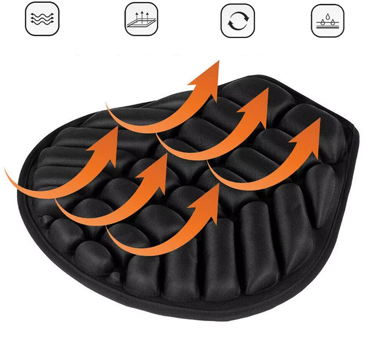 Motor Zitkussen - Kussen - Kussens - Zadel - Reizen - Universee - Outdoor - Accessoires - Relax - Design - Zwart