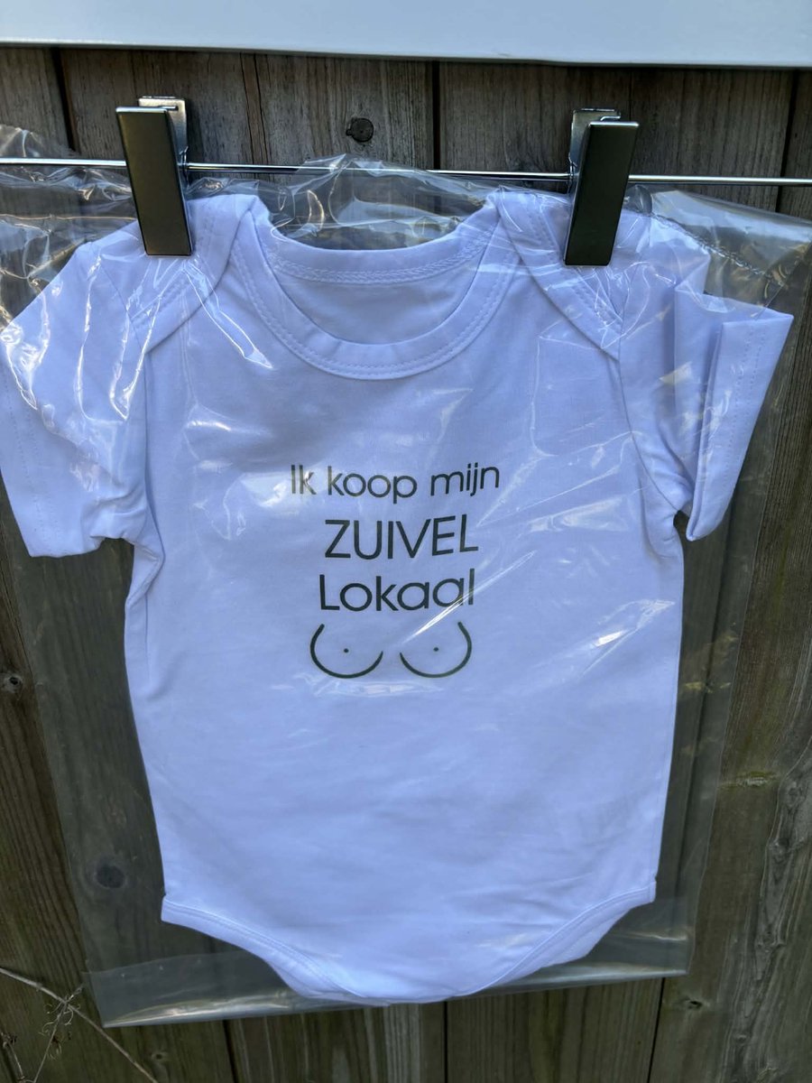 Baby romper wit met Tekst - Maat 6/9maanden