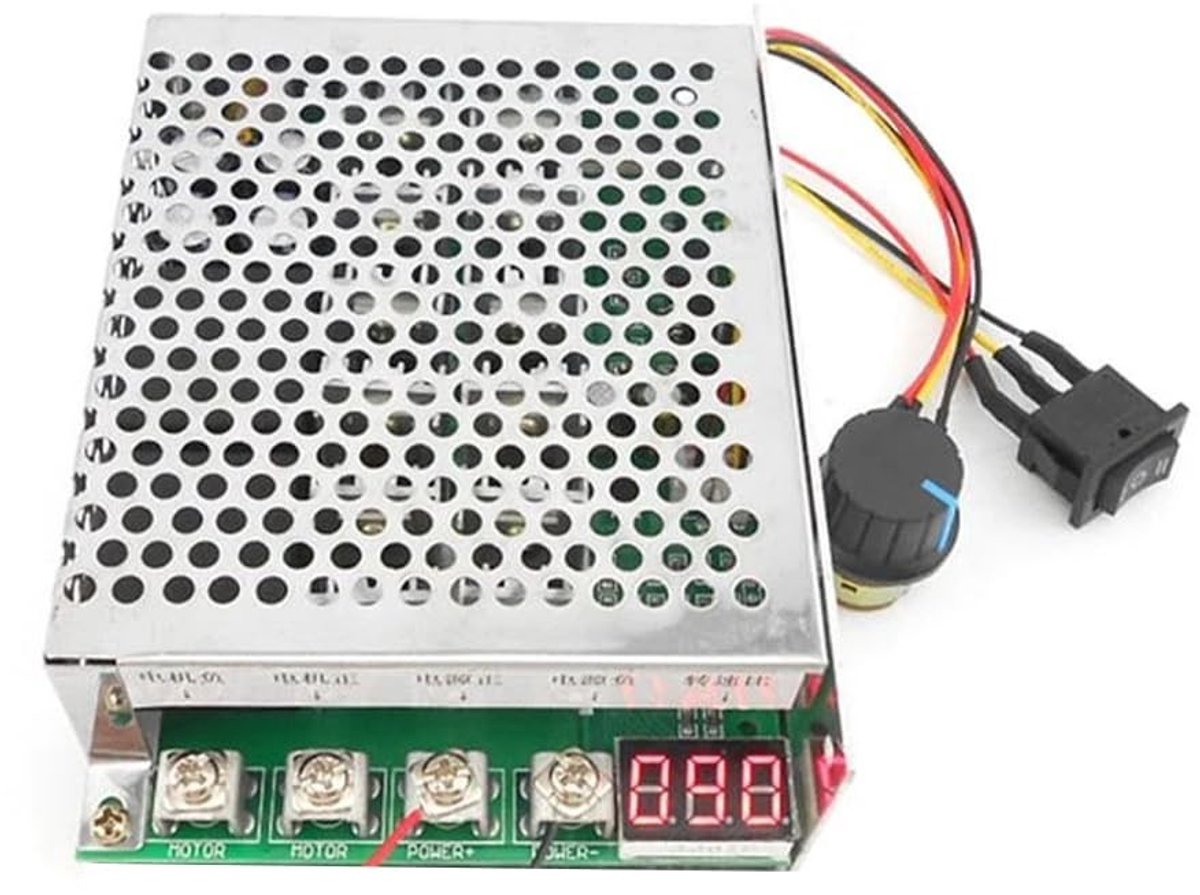 Allecto - DC Motor Speed Controller - Regelaar - Digitale Display - Omkeerbare Motor Controller - Ideaal voor Hobbyprojecten - Geschikt voor 12...