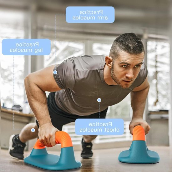 Push-up Steunen met Antislip Grip - Ideaal voor Krachttraining, Thuis Gym en Fitnessoefeningen, 4cm Diameter voor Optimale Stabiliteit van Merkloos — afbeelding 5