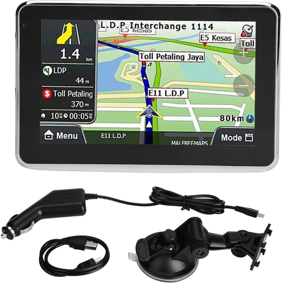 Allecto - Universele Auto Navigatie - 5 Inch - Met FM Transmitter - 8GB Touchscreen - GPS Navigatie - Geschikt voor Auto - Inclusief Navigatiesoftware