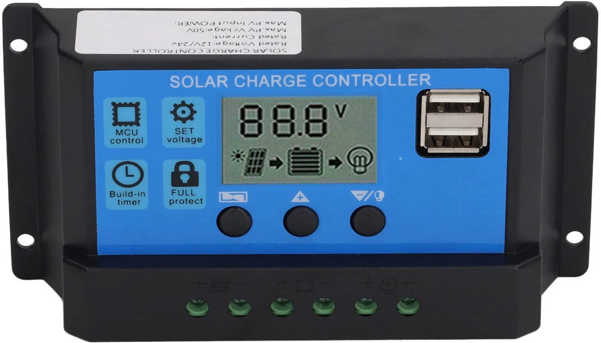 Spacnana PWM Zonnepaneel Controller 12V/24V 100A MPPT met LCD Display