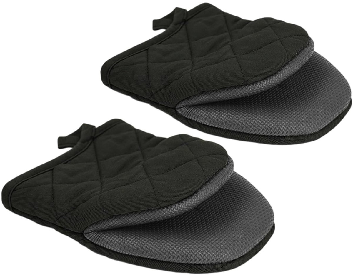 NTHProducts - Ovenwant - Warmtebestendig - Veilig en comfortabel - Zwart - Keukenhandschoenen - Geschikt voor hete pannen - Katoen en rubber