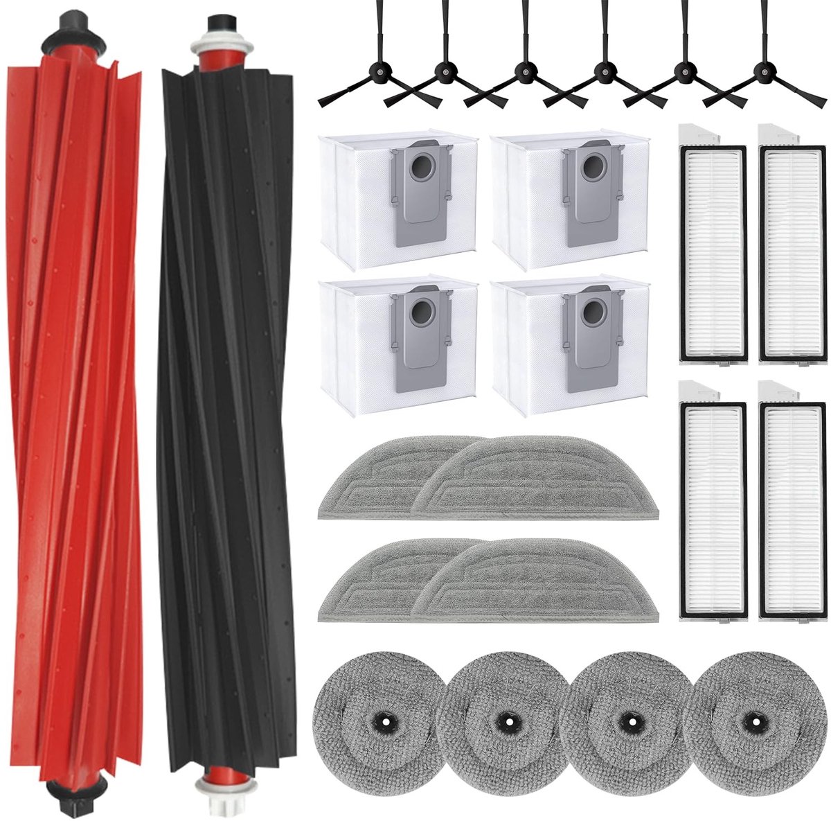 NTHProducts - Accessoires Set - Robotstofzuiger Onderdelen - 24 Delen - Vervangingsset - Compleet - Geschikt voor Roborock S8 MaxV Ultra - Schoonmaakac...
