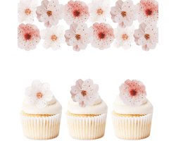 Allecto - Cherry Blossom Cake Decoration - 48 Stuks - Perfect voor Feestjes - Kleurvol en Decoratief - Ideaal voor Bruiloften en Verjaardagen - Moo...
